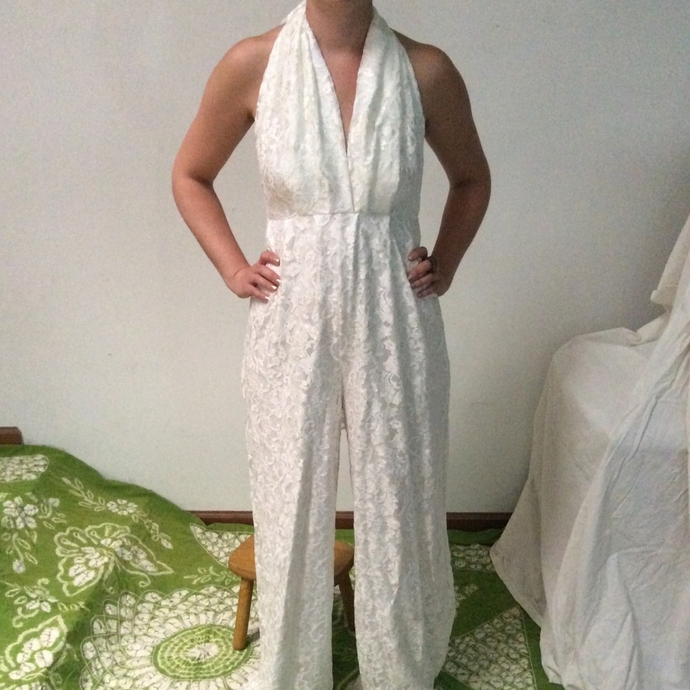 Lace Bridal Jumpsuit - Picture 2 of 8